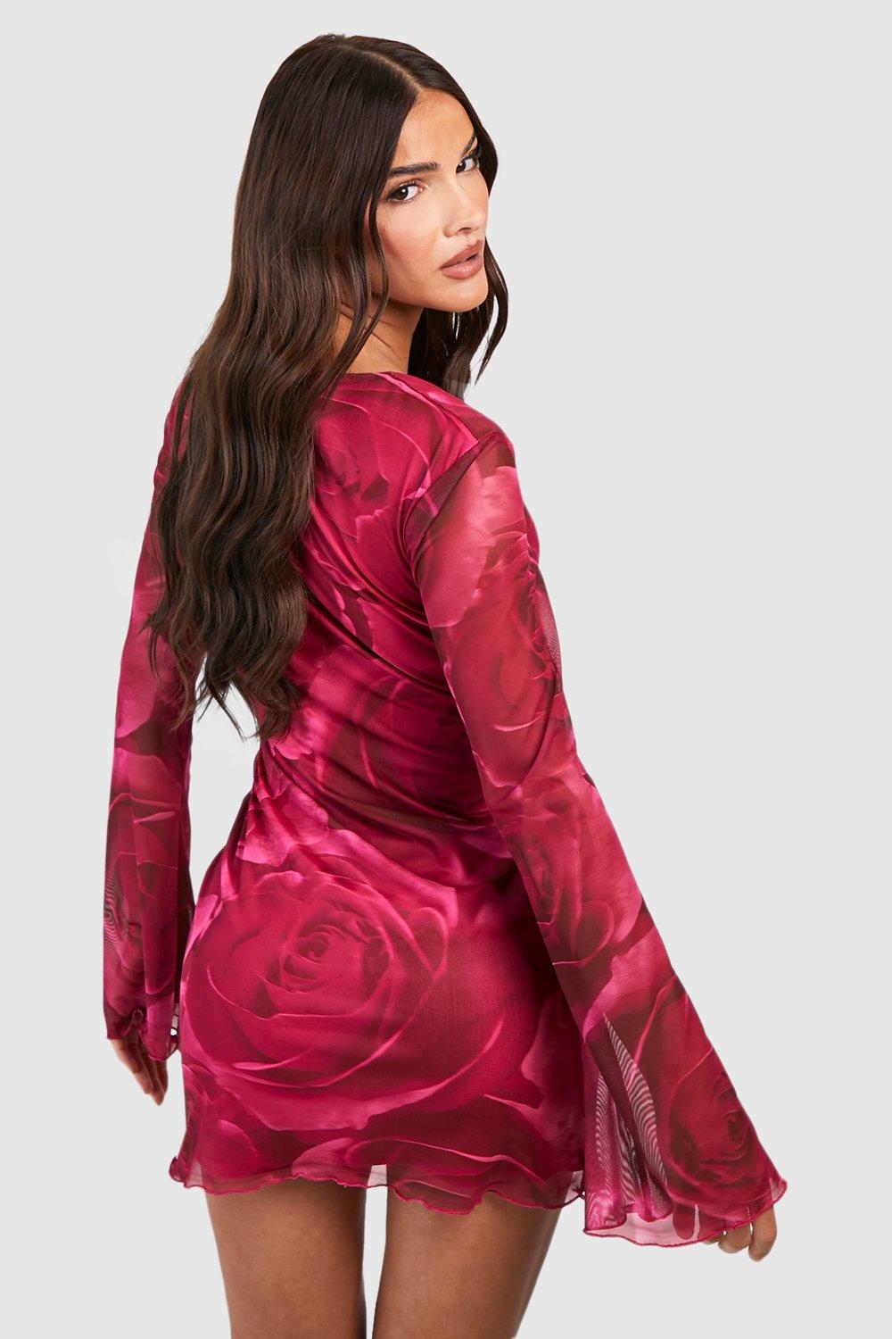 Boohoo red clearance mini dress